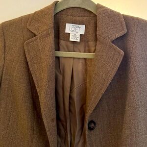 Mint condition Loft Brown tweed blazer 100% wool
